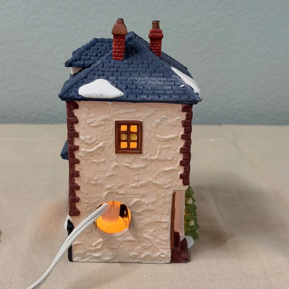 Walpole Tailors Lighted Christmas Village House English Storefront Decor 7 Inch